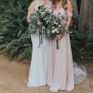 Reformation Dress Champagne Blush Bridesmaid 0 2